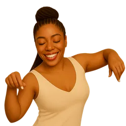 Playful vibe: dancing woman illustration