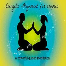 Silhouetted couple facing each other in a calm energetic meditation, symbolizing emotional and sensual alignment