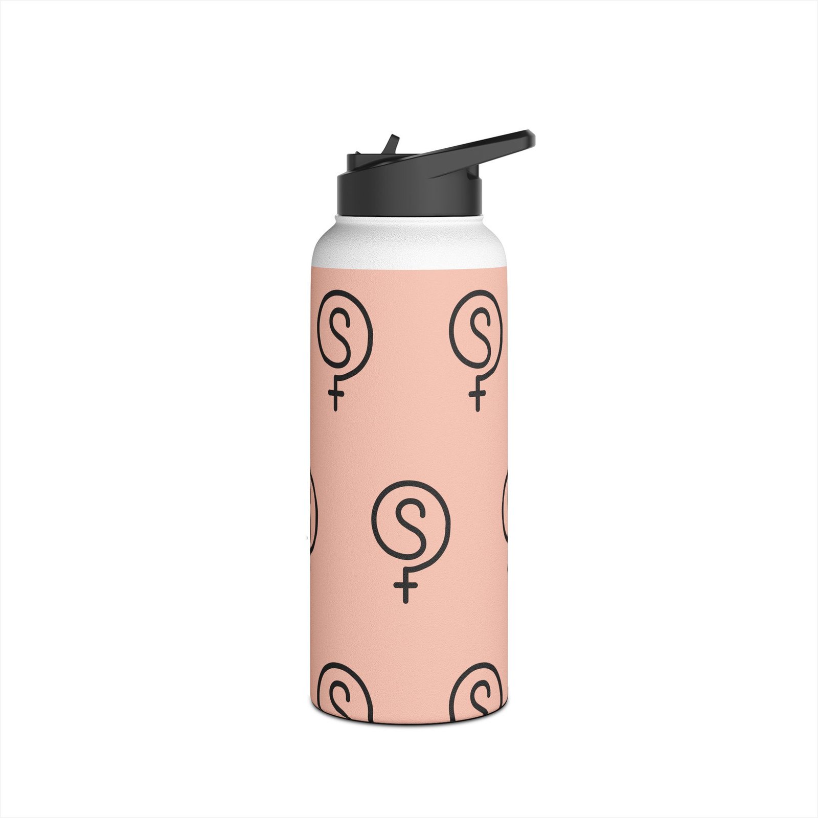 The VibeSequence 32oz Stainless Steel Pattern Bottle — Peach - Image 4