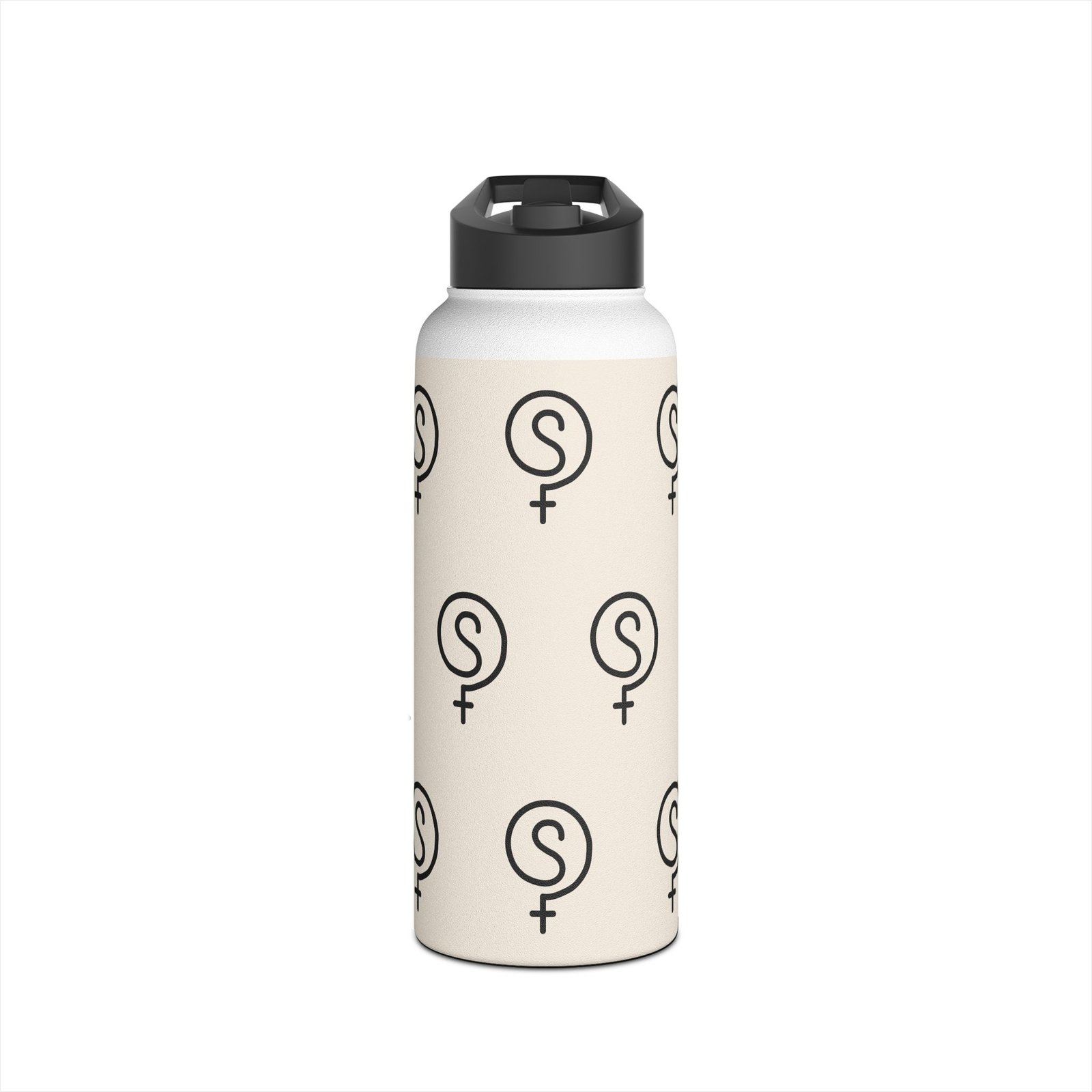 The VibeSequence 32oz Stainless Steel Pattern Bottle — Nude