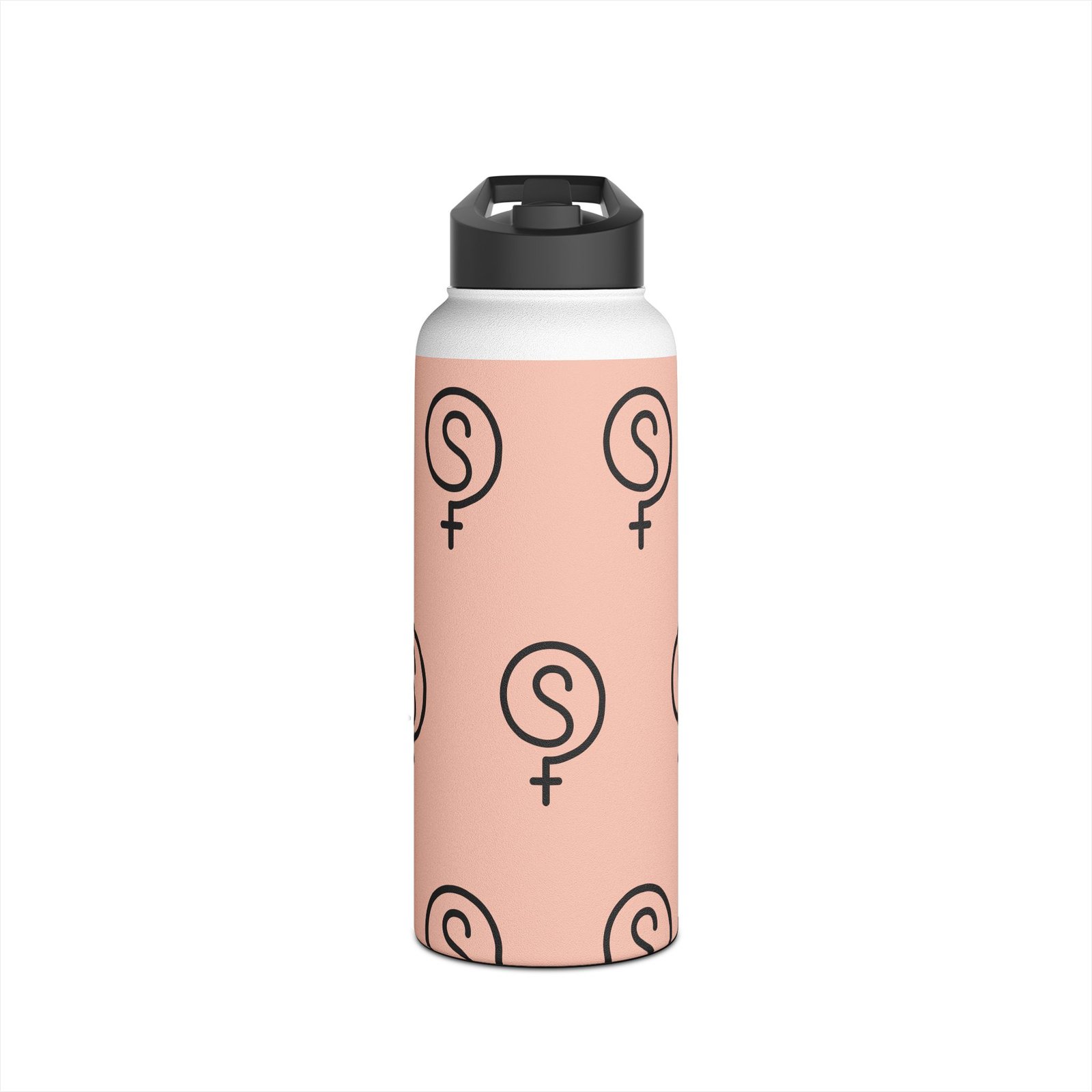 The VibeSequence 32oz Stainless Steel Pattern Bottle — Peach