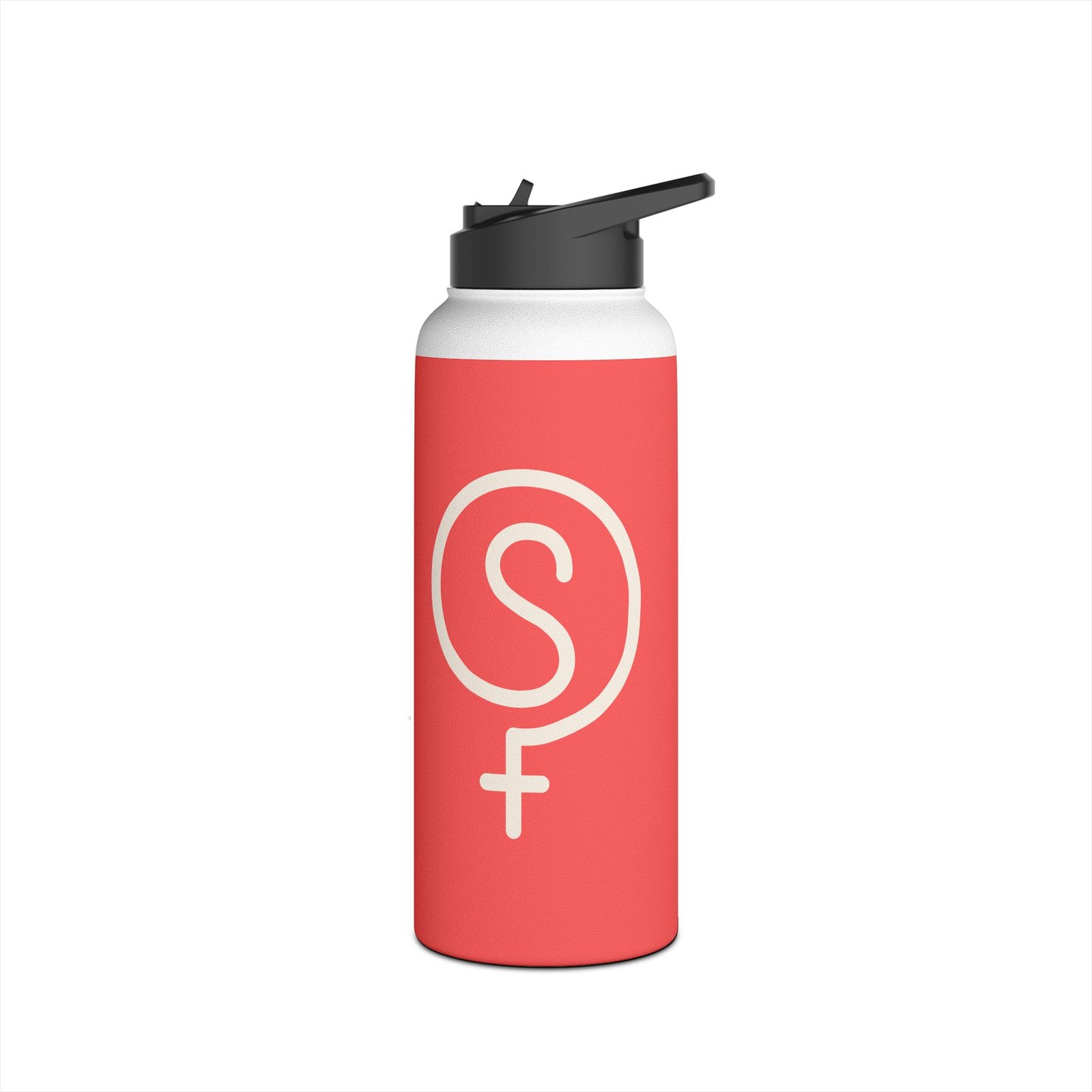 The VibeSequence 32oz Stainless Steel Bottle — Coral - Image 4