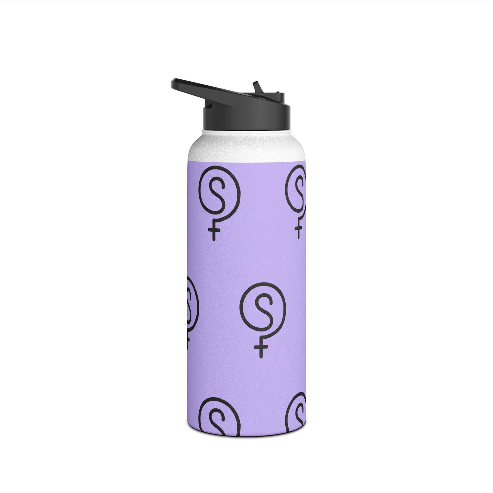 The VibeSequence 32oz Stainless Steel Pattern Bottle — Lavender - Image 3