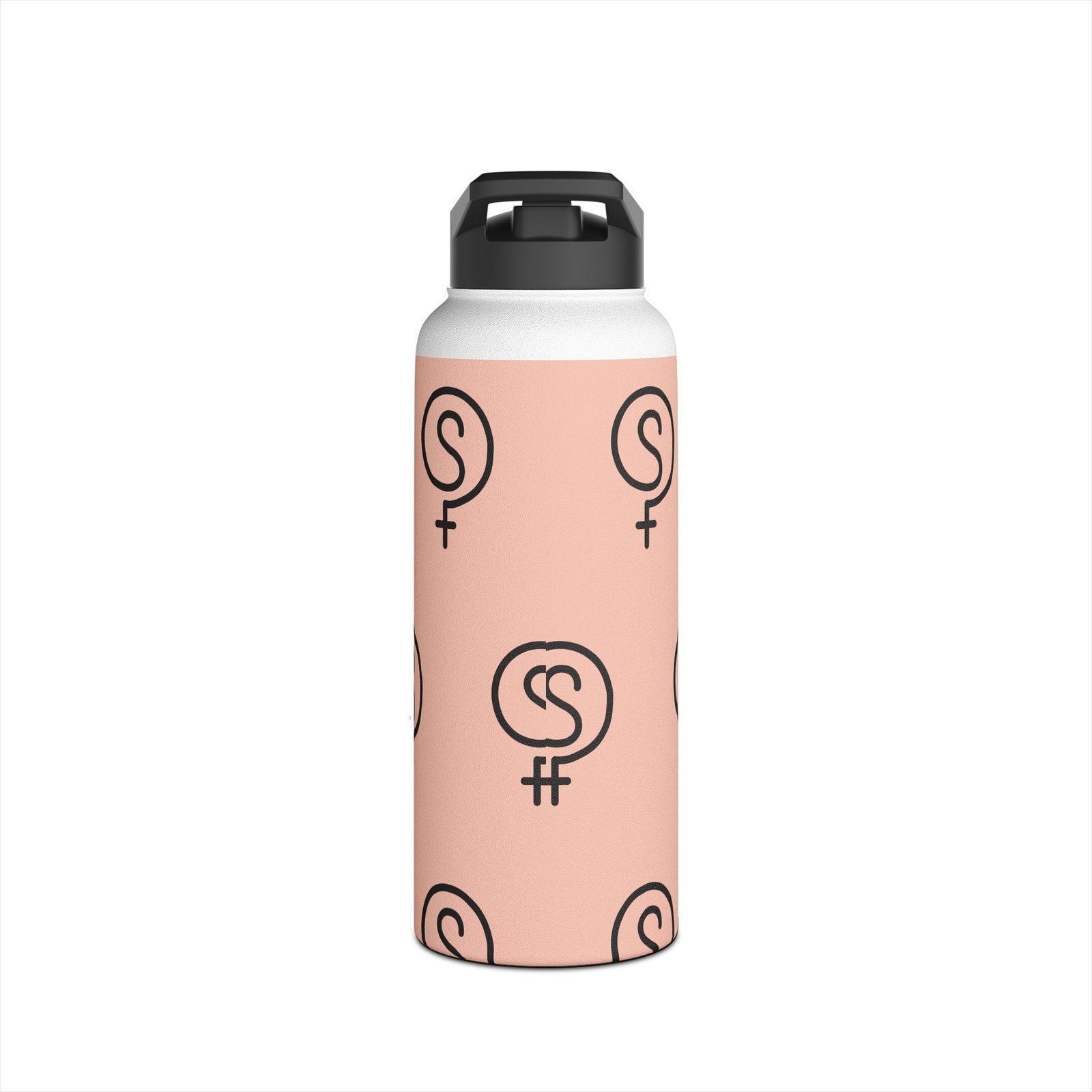 The VibeSequence 32oz Stainless Steel Pattern Bottle — Peach - Image 2