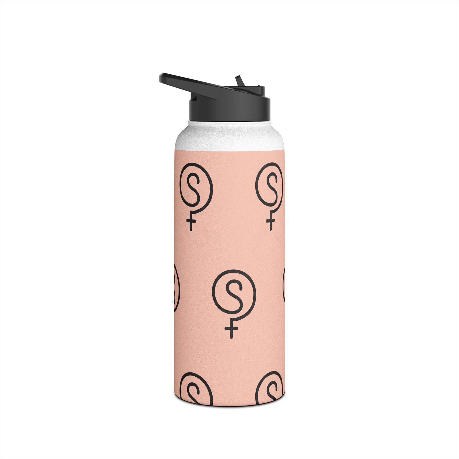 The VibeSequence 32oz Stainless Steel Pattern Bottle — Peach - Image 3