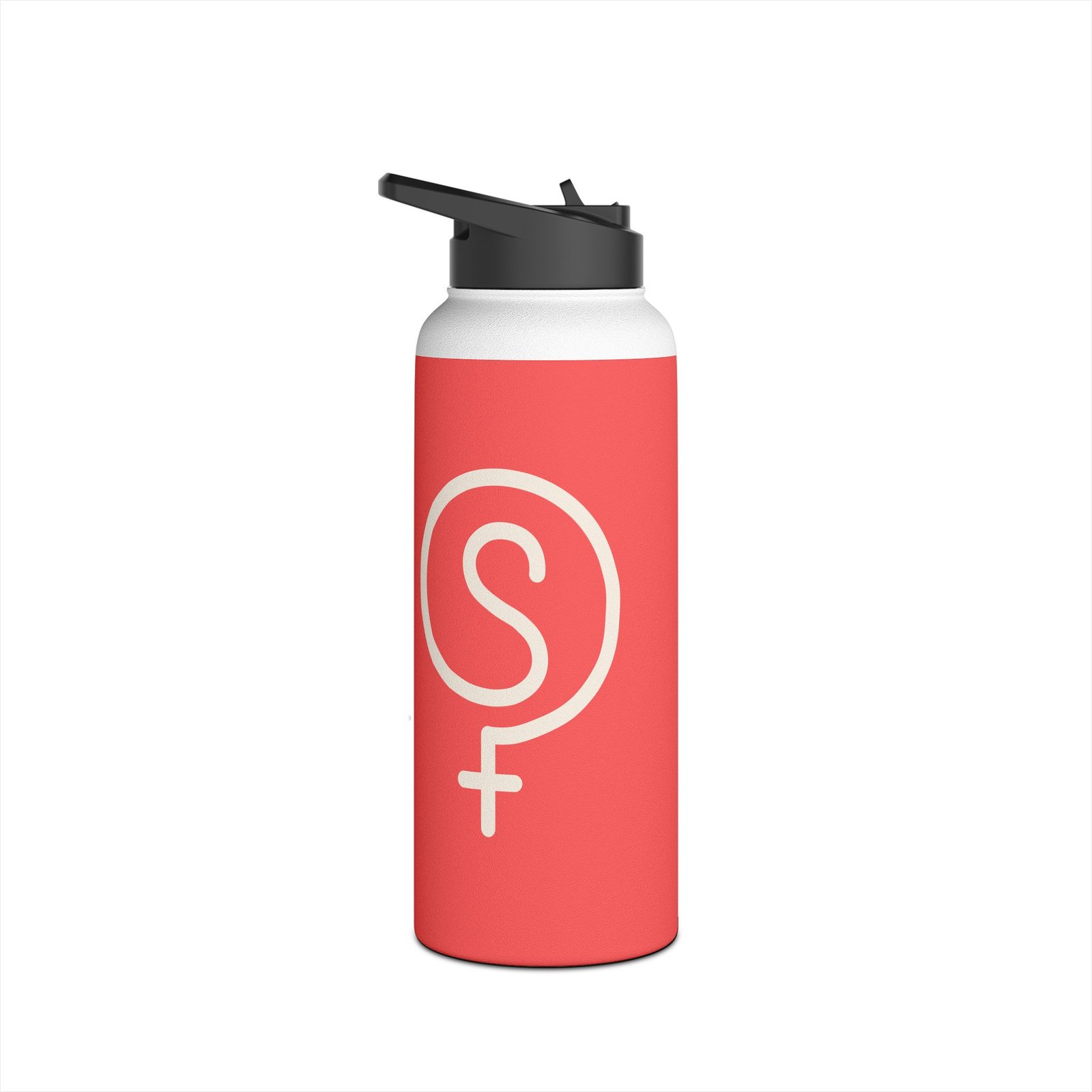 The VibeSequence 32oz Stainless Steel Bottle — Coral - Image 3