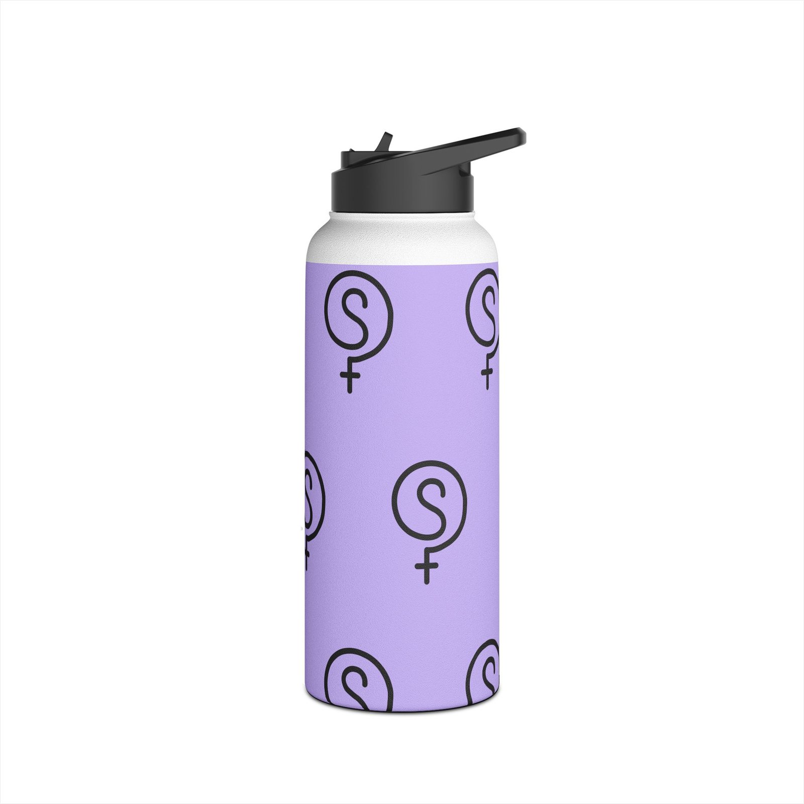 The VibeSequence 32oz Stainless Steel Pattern Bottle — Lavender - Image 4