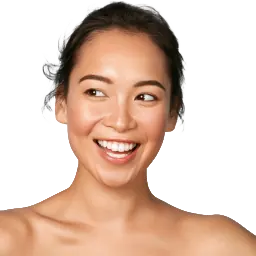 Joyful smiling woman looking to the side for the Playful vibe quiz result